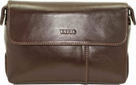 Коричневый мужской клатч из гладкой кожи с клапаном VATTO (11940)