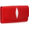 Червоний гаманець з натуральної шкіри морського ската великого розміру STINGRAY LEATHER (024-18030) - 1