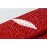 Красный кошелек из натуральной кожи морского ската большого размера STINGRAY LEATHER (024-18030) - 7