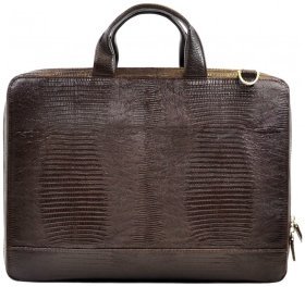 Мужская кожаная сумка с лазерной текстурой для документов Desisan 107299 коричневого цвета
