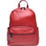 Місткий жіночий шкіряний рюкзак червоного кольору Keizer (57299) - 1