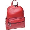 Вместительный женский кожаный рюкзак красного цвета Keizer (57299) - 2
