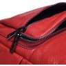 Місткий жіночий шкіряний рюкзак червоного кольору Keizer (57299) - 4
