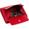 Женский кошелек небольшого размера из натуральной кожи красного цвета ST Leather 1767299 - 4