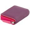 Фиолетово-розовый маленький женский кошелек из натуральной кожи Visconti Hawaii 77399 - 2