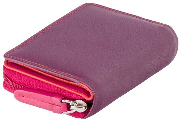 Фиолетово-розовый маленький женский кошелек из натуральной кожи Visconti Hawaii 77399