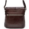 Кожаная мужская плечевая сумка с клапаном на магнитах DESISAN 107599 коричневая фактурная modnotak фото - 2