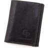 Маленький гаманець із натуральної шкіри чорного кольору з монетницею Grande Pelle 67799 - 1
