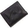 Маленький гаманець із натуральної шкіри чорного кольору з монетницею Grande Pelle 67799 - 3