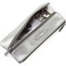 Жіноча шкіряна ключниця сріблястого кольору на блискавці KARYA (052-silver) - 2