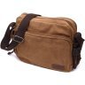 Мужская сумка-мессенджер из качественного текстиля коричневого цвета Vintage 2422205 - 1