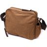 Мужская сумка-мессенджер из качественного текстиля коричневого цвета Vintage 2422205 - 2