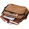 Мужская сумка-мессенджер из качественного текстиля коричневого цвета Vintage 2422205 - 8