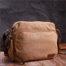Мужская сумка-мессенджер из качественного текстиля коричневого цвета Vintage 2422205 - 9