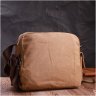 Мужская сумка-мессенджер из качественного текстиля коричневого цвета Vintage 2422205 - 10