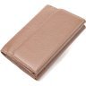 Бежевий жіночий гаманець потрійного складання з натуральної шкіри флотар CANPELLINI (2421590) - 2