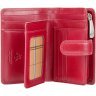 Женский вертикальный кошелек из натуральной кожи красного цвета с RFID - Visconti Venice 68799 - 3