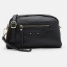 Небольшая женская сумка на каждый день из фактурной кожи Borsa Leather 108899 черного цвета modnotak фото - 2