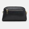 Небольшая женская сумка на каждый день из фактурной кожи Borsa Leather 108899 черного цвета modnotak фото - 3