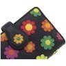Вертикальний жіночий гаманець із натуральної шкіри високої якості з різнокольоровими квітами Visconti 68899 - 3