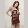 Шкіряна жіноча сумка-шоппер бордового кольору BlankNote Бетсі 78899 - 2