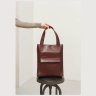 Шкіряна жіноча сумка-шоппер бордового кольору BlankNote Бетсі 78899 - 1