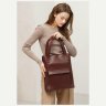 Шкіряна жіноча сумка-шоппер бордового кольору BlankNote Бетсі 78899 - 3