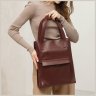 Шкіряна жіноча сумка-шоппер бордового кольору BlankNote Бетсі 78899 - 5