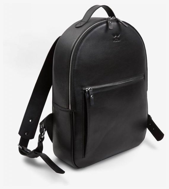 Чорний міський рюкзак формату А4 із гладкої шкіри BlankNote Groove L 78999
