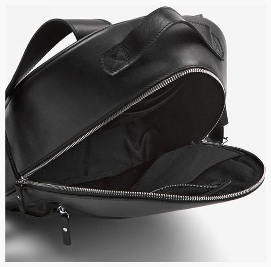 Черный городской рюкзак формата А4 из гладкой кожи BlankNote Groove L 78999