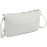 Белая женская сумка-клатч из натуральной кожи итальянского производства Grande Pelle (59099) - 1