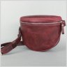 Жіноча вінтажна сумка-бананка із натуральної шкіри бордового кольору BlankNote Vacation 79099 - 2