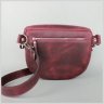 Женская винтажная сумка-бананка из натуральной кожи бордового цвета BlankNote Vacation 79099 - 3