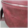 Женская винтажная сумка-бананка из натуральной кожи бордового цвета BlankNote Vacation 79099 - 6