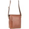 Маленька шкіряна чоловіча сумка світло-коричневого кольору на плече Visconti Messenger Bag 69299 - 1