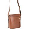 Маленькая кожаная мужская сумка светло-коричневого цвета на плечо Visconti Messenger Bag 69299 - 4
